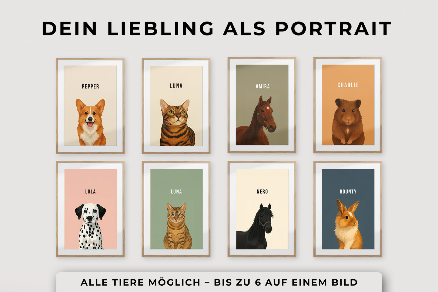 Dein Haustier als Porträt (Comic-Look)