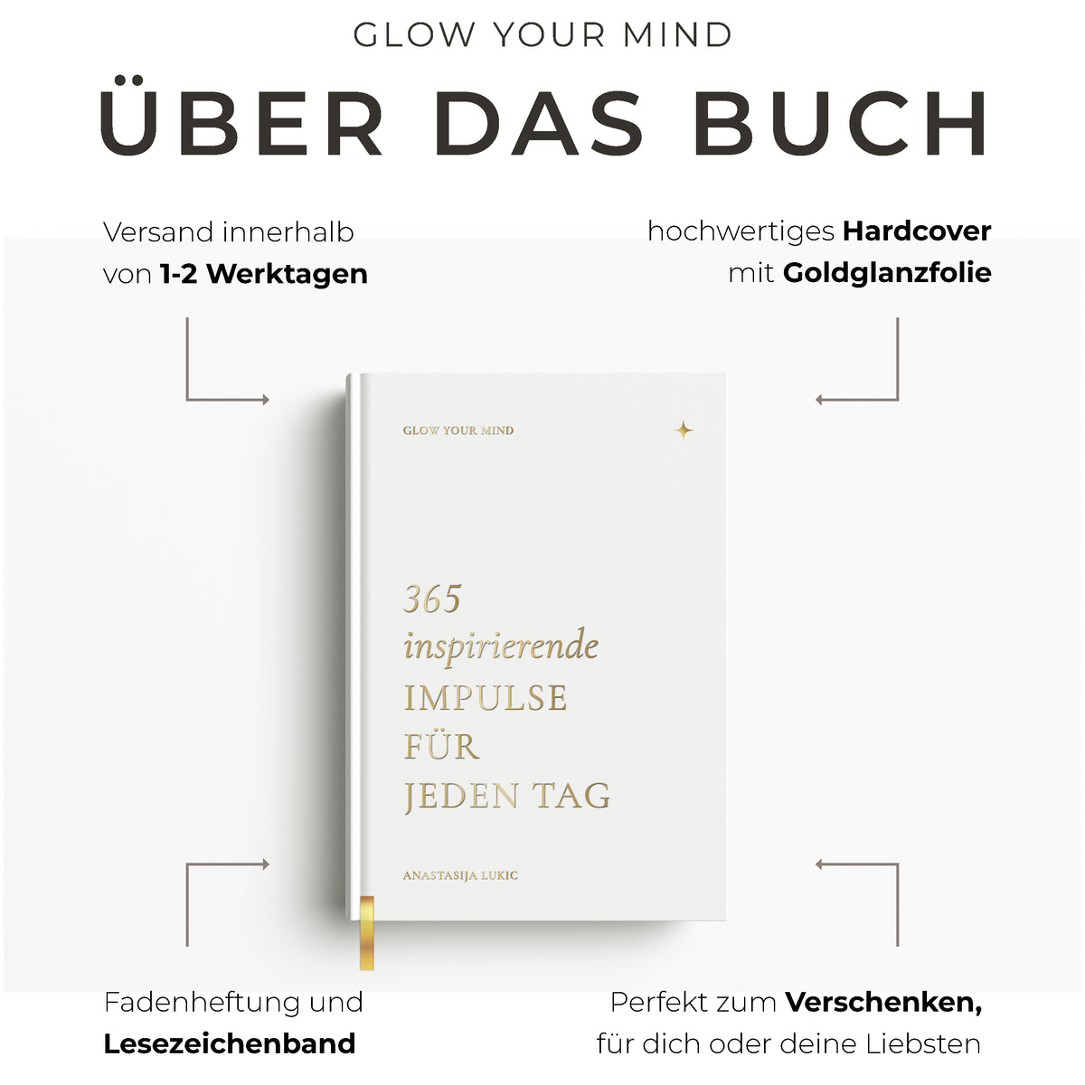 "GLOW YOUR MIND – 365 inspirierende Impulse für jeden Tag" Hardcover