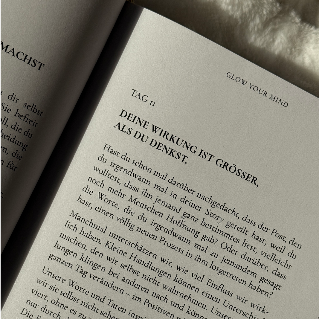 "GLOW YOUR MIND – 365 inspirierende Impulse für jeden Tag" Hardcover