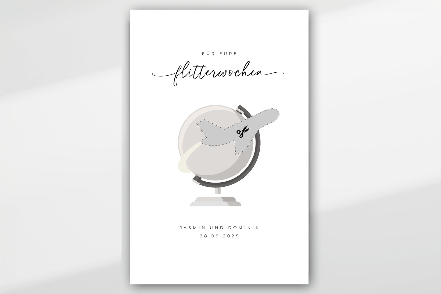 Geldgeschenk "FLY" personalisiertes Poster