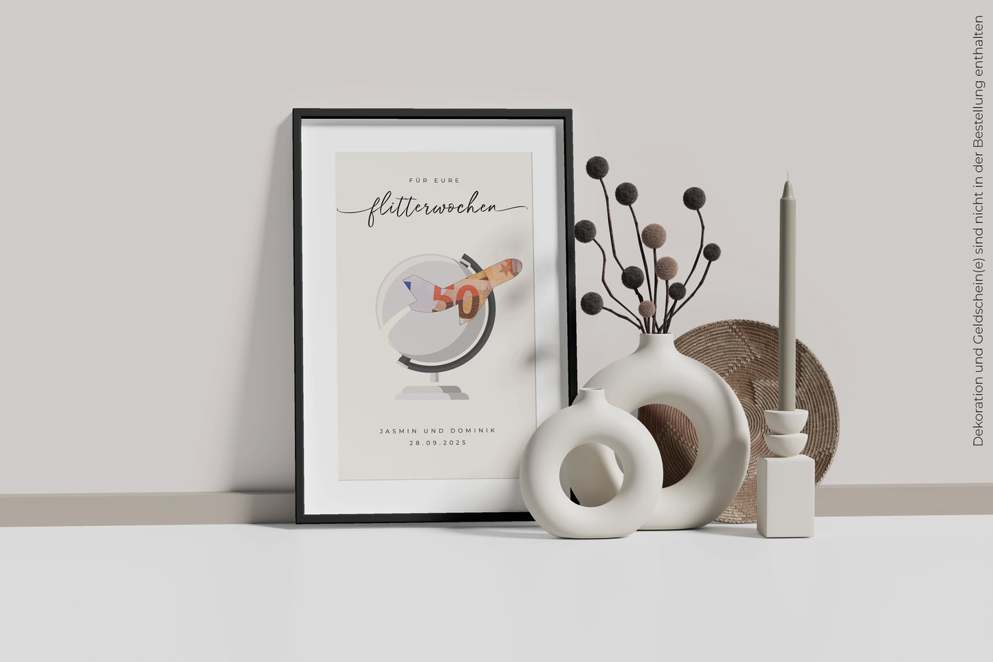 Geldgeschenk "FLY" personalisiertes Poster
