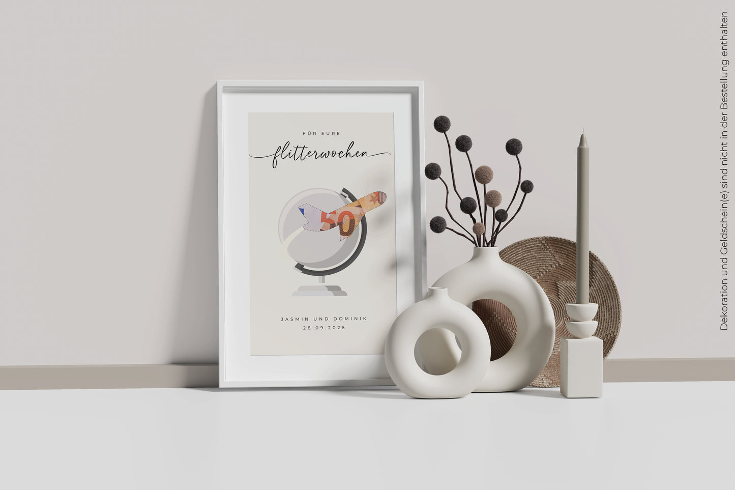 Geldgeschenk "FLY" personalisiertes Poster