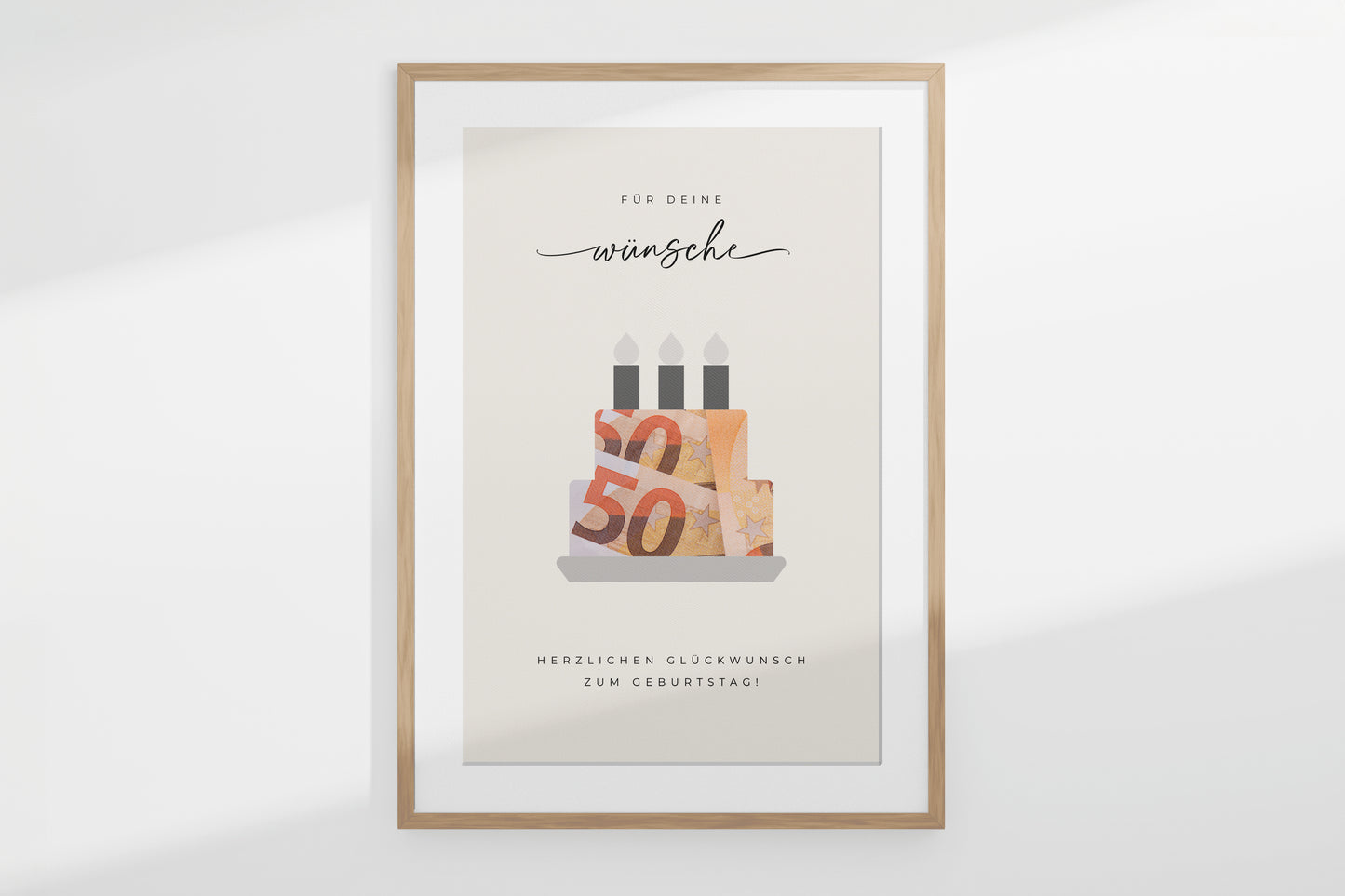 Geldgeschenk "BDAY" personalisiertes Poster