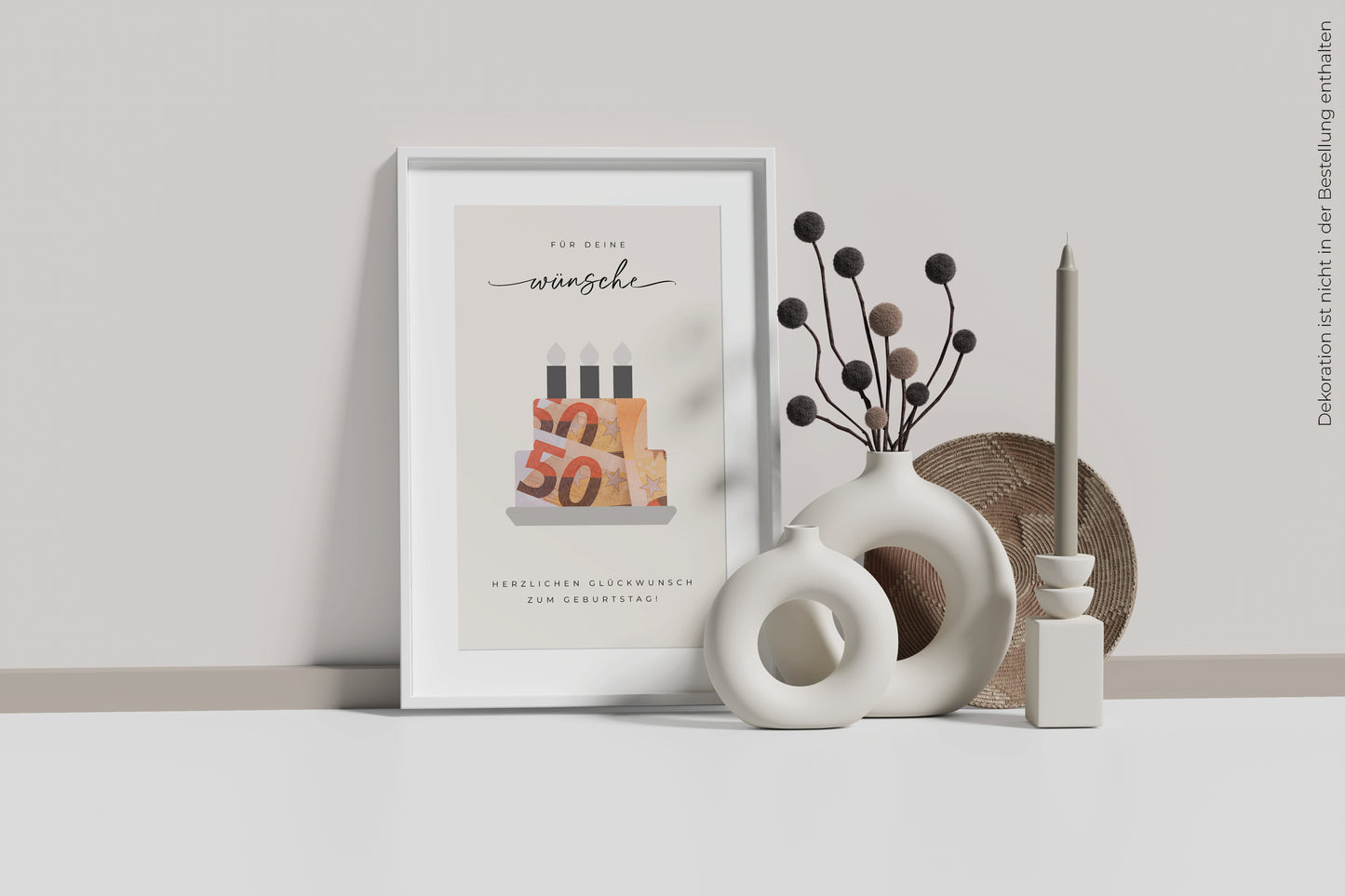 Geldgeschenk "BDAY" personalisiertes Poster