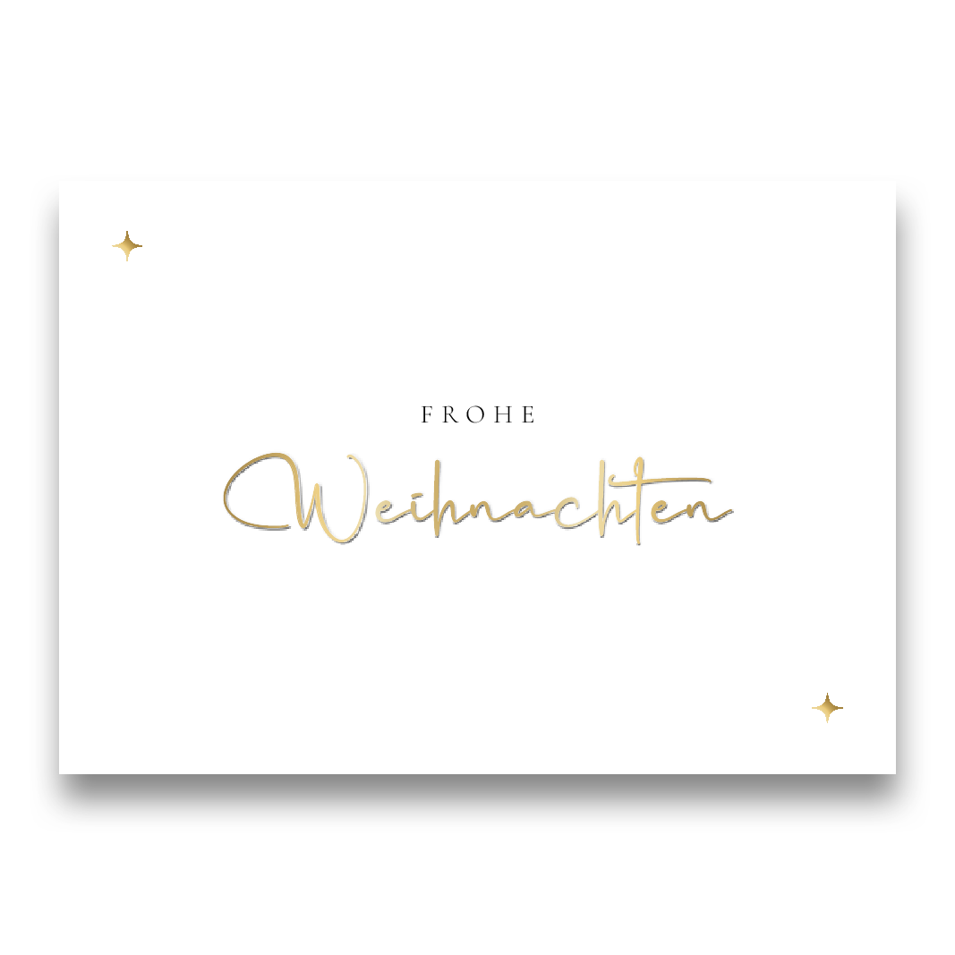 "Frohe Weihnachten" Klappkarte mit Umschlag