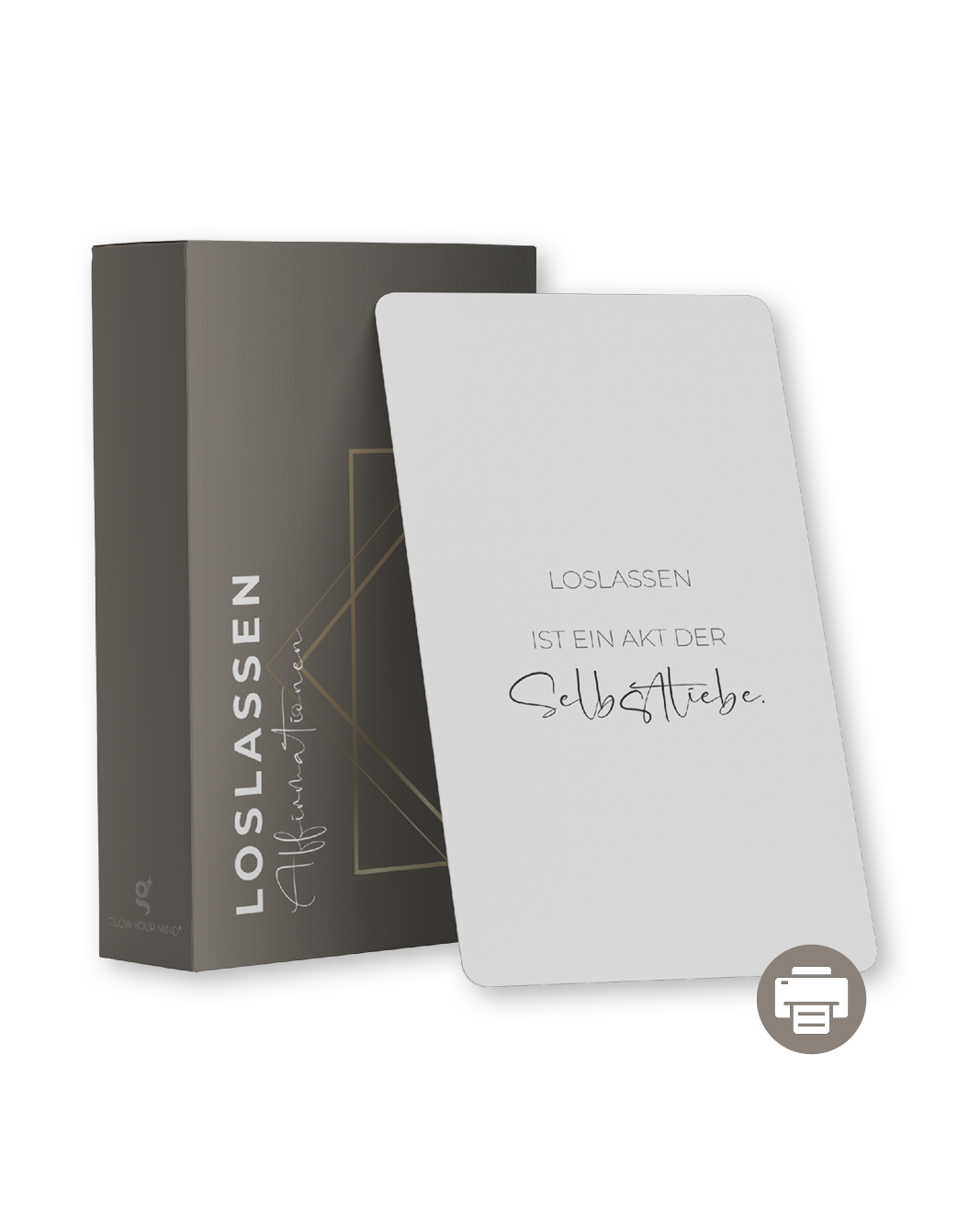 "Loslassen" Affirmations-Kartenset zum Ausdrucken