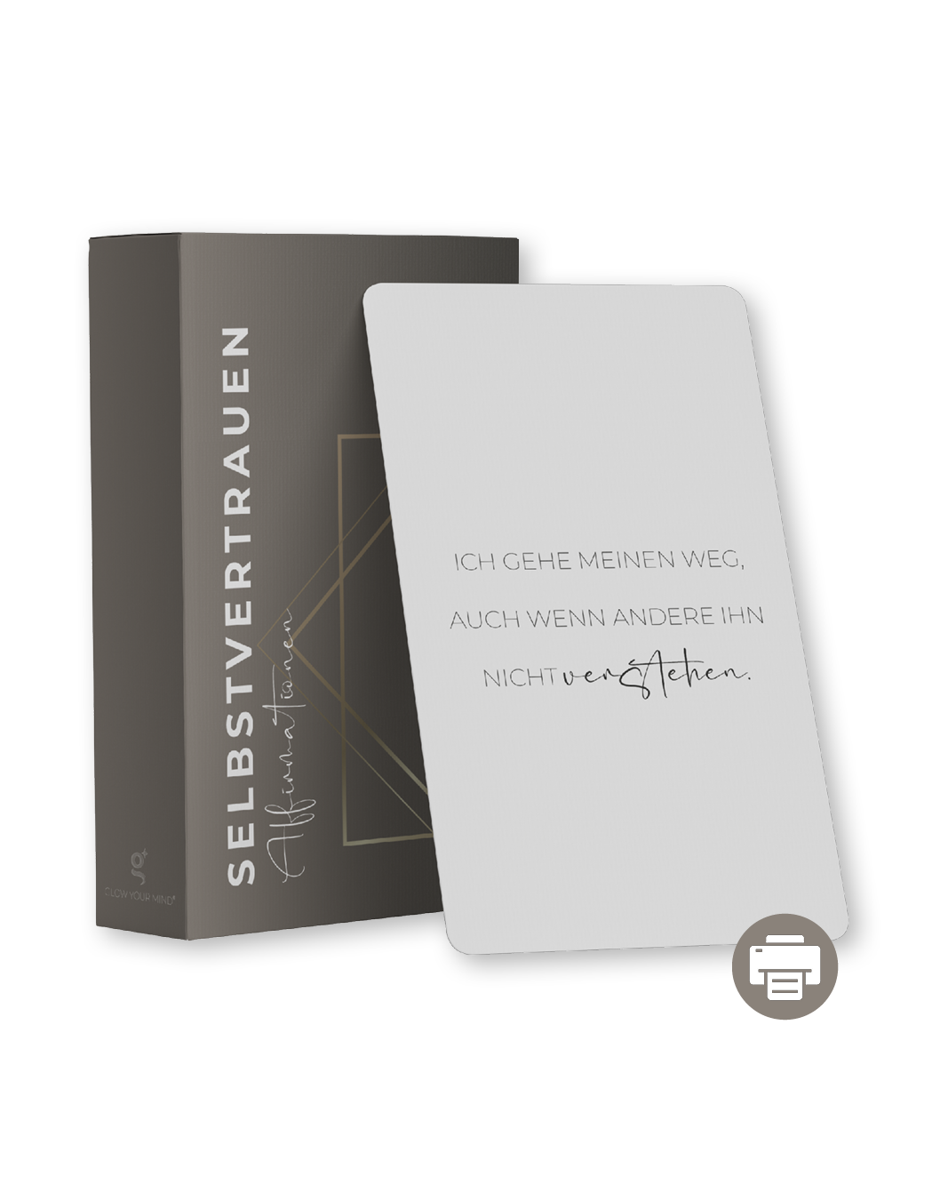 "Selbstvertrauen" Affirmations-Kartenset zum Ausdrucken