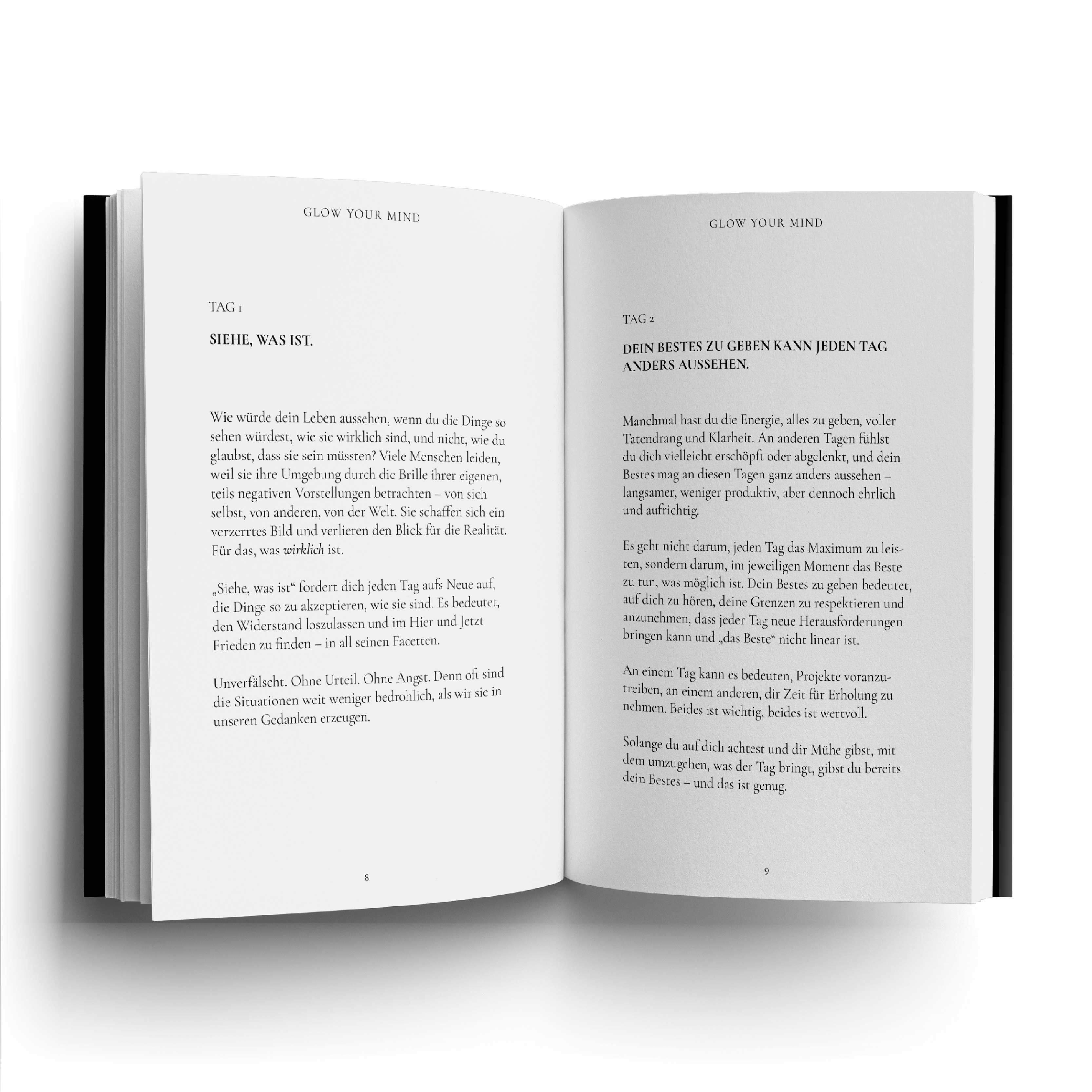 "GLOW YOUR MIND – 365 inspirierende Impulse für jeden Tag" Buch