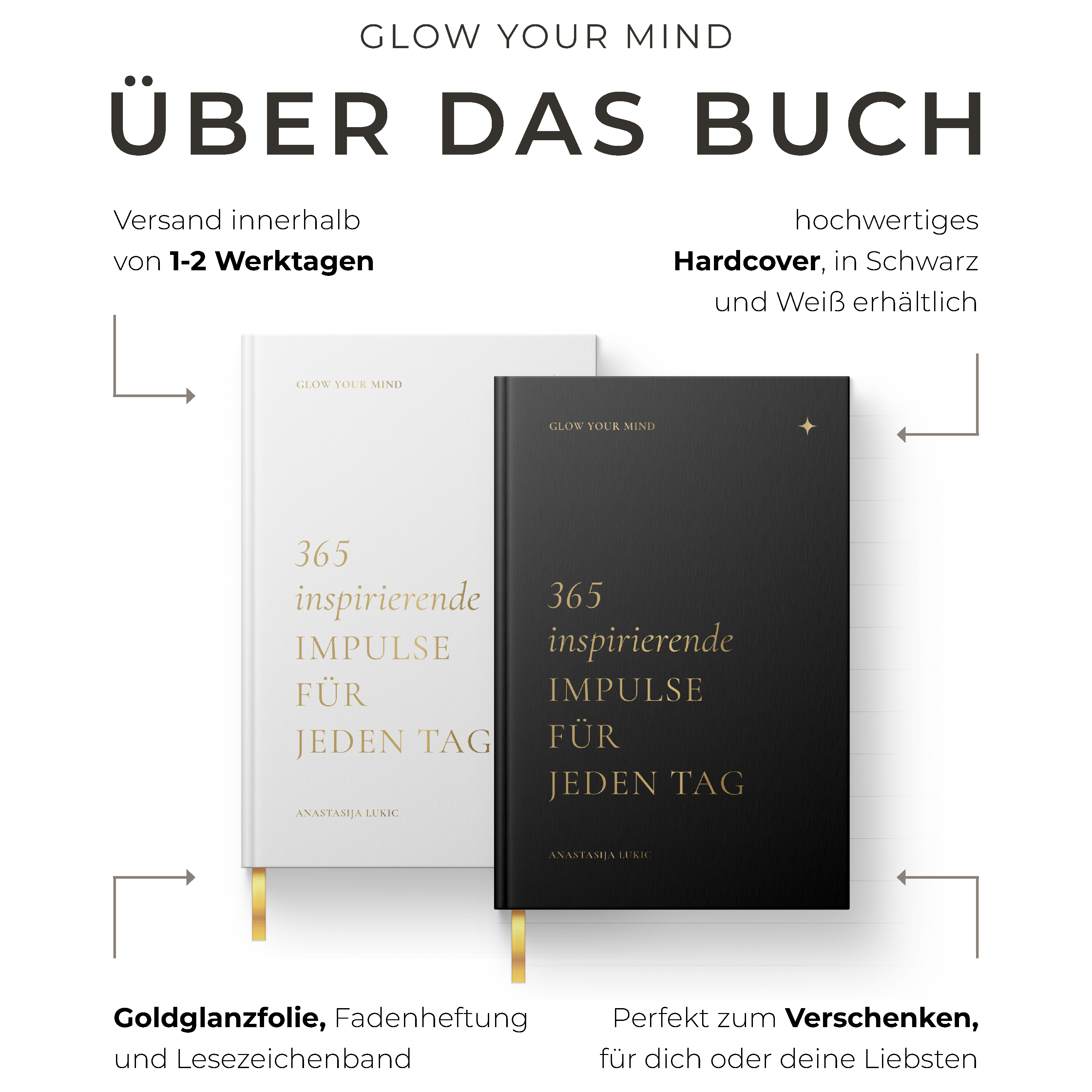 "GLOW YOUR MIND – 365 inspirierende Impulse für jeden Tag" Buch