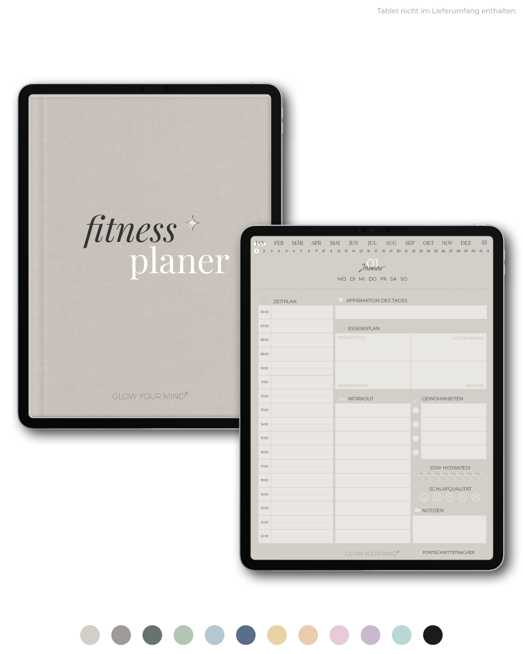 Digitaler Fitnessplaner