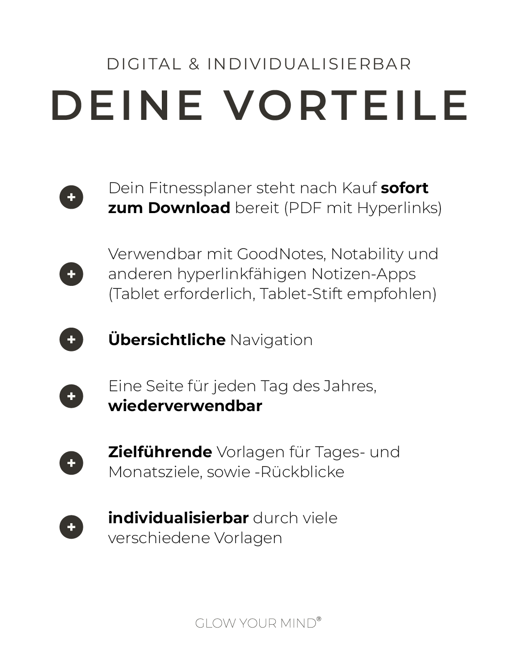 Digitaler Fitnessplaner