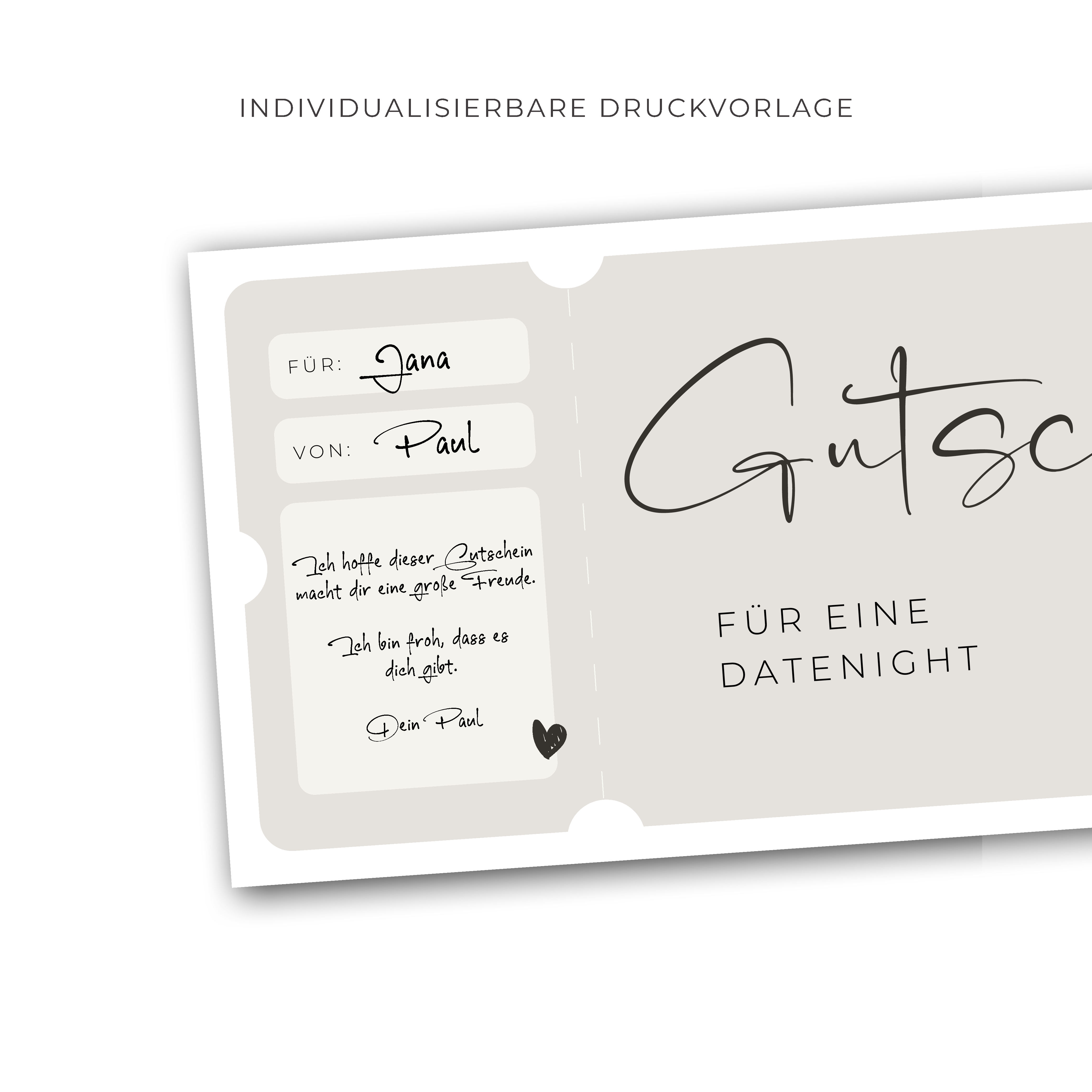 Gutscheinvorlage zum Ausdrucken