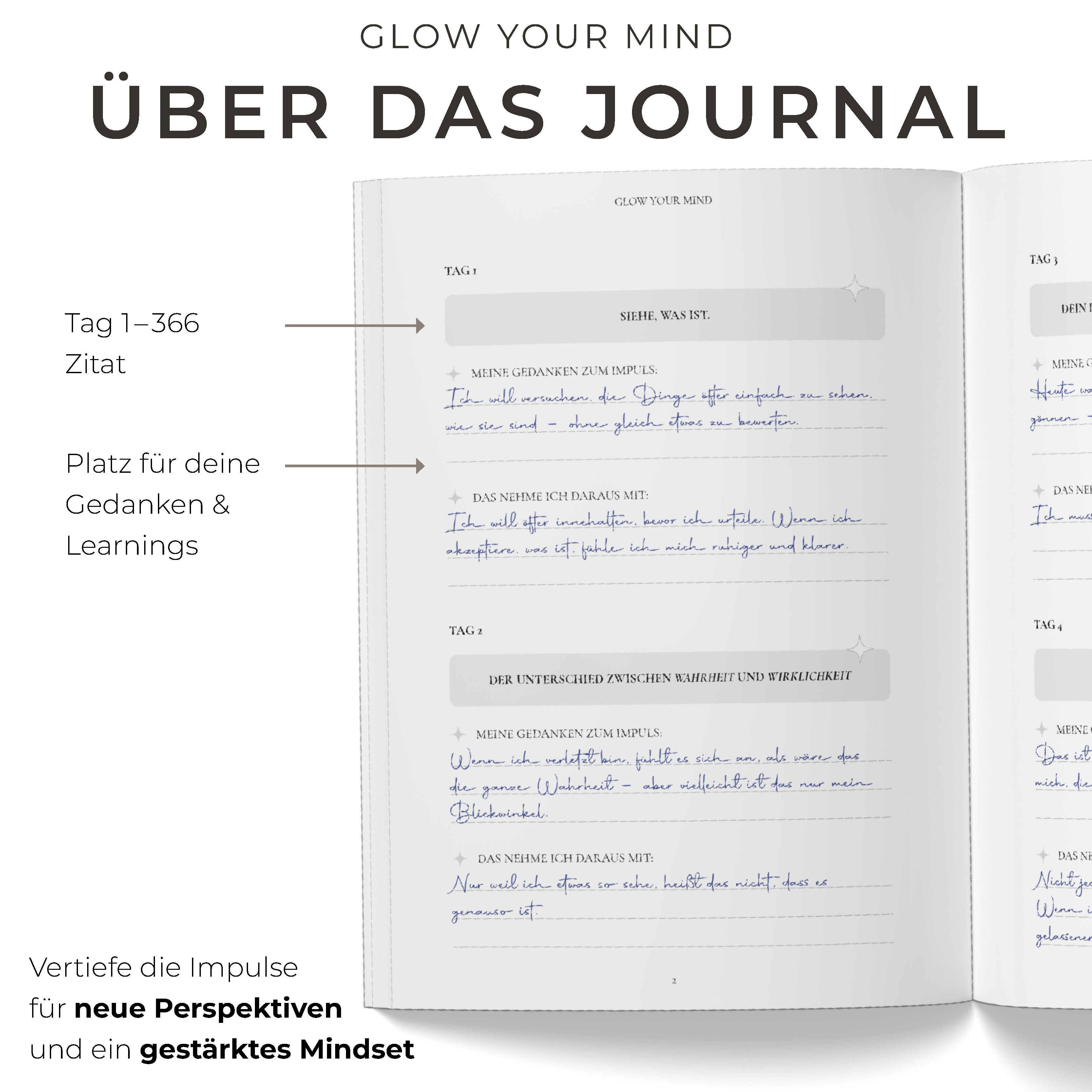 "GLOW YOUR MIND – 365 inspirierende Impulse für jeden Tag" Buch