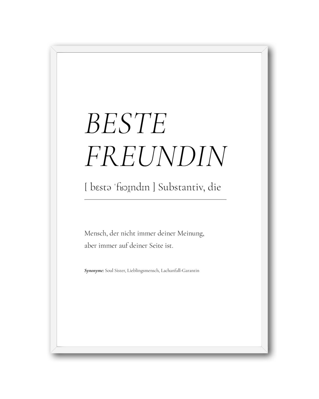 Poster "Beste Freundin"