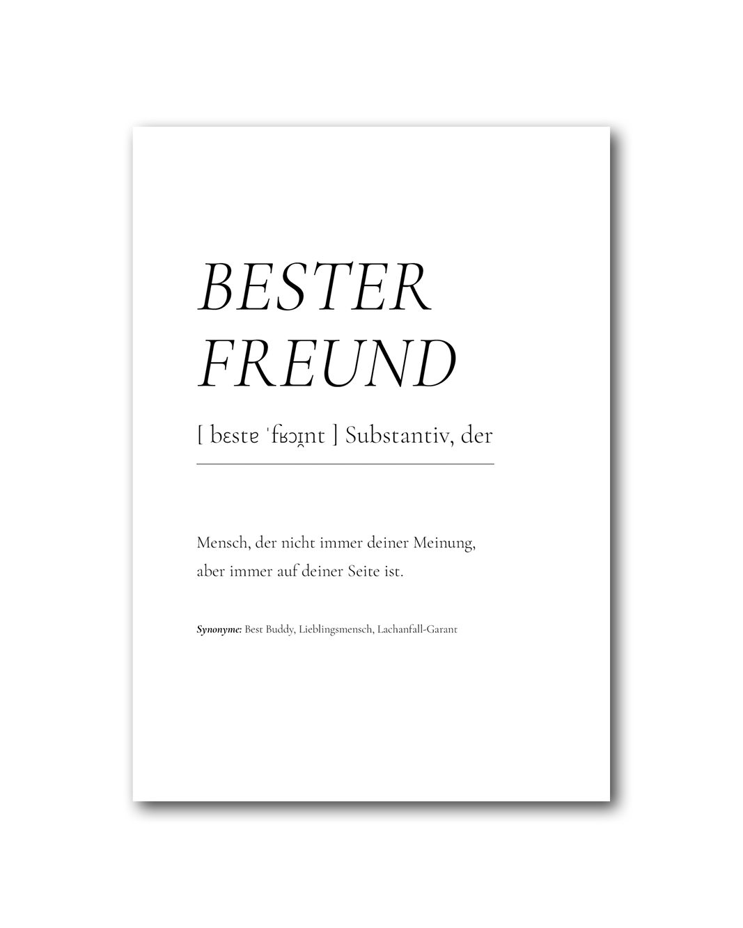 Poster "Bester Freund"