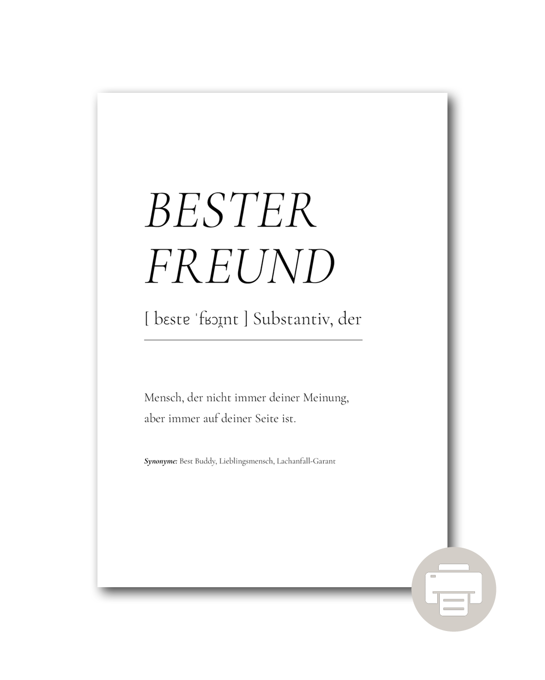 Poster "Bester Freund"