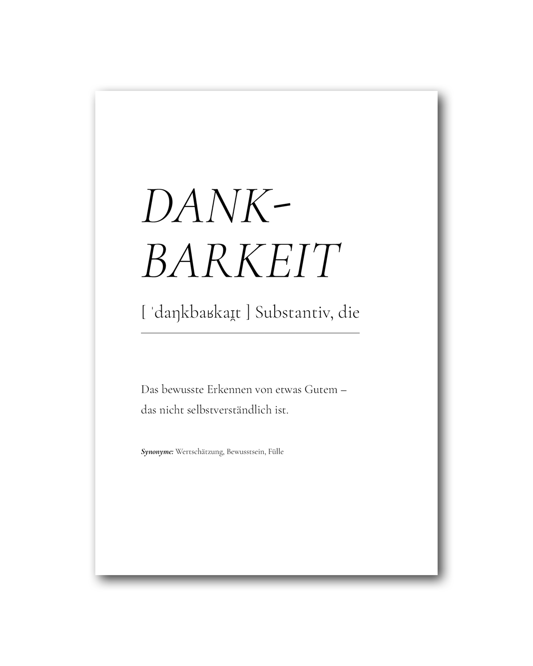 Poster "Dankbarkeit"
