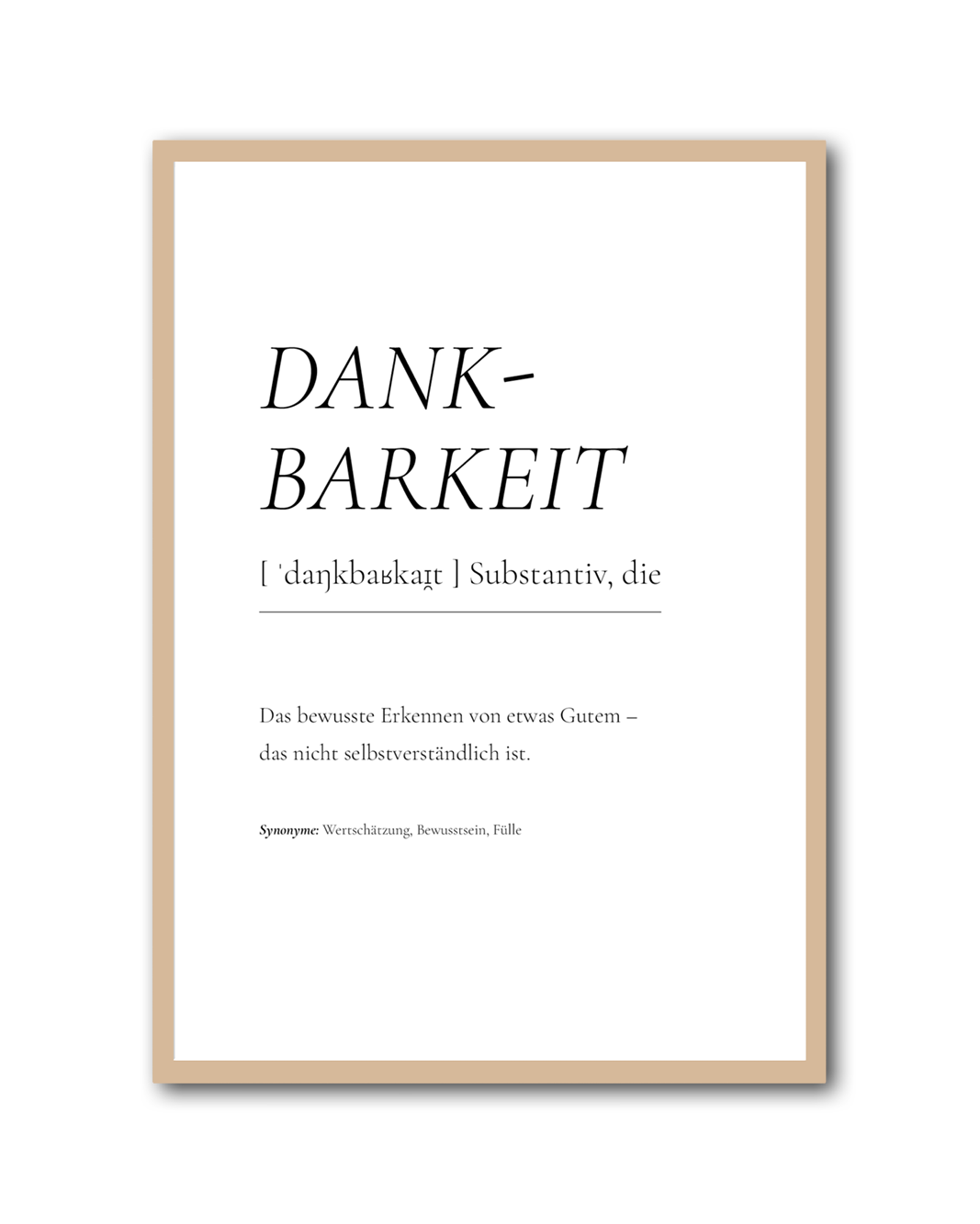 Poster "Dankbarkeit"