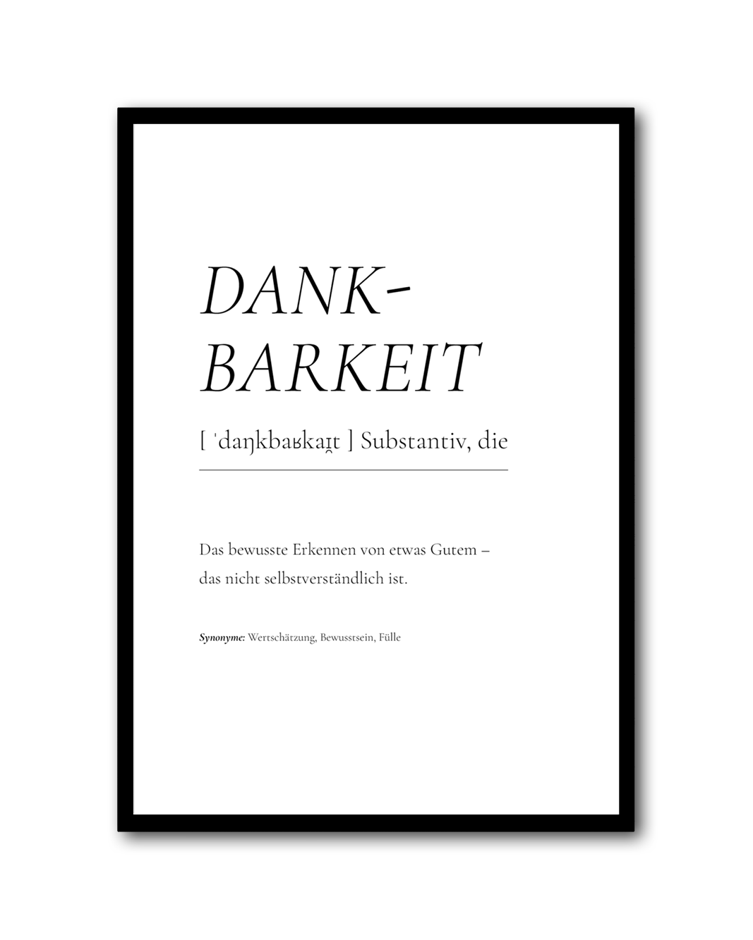 Poster "Dankbarkeit"