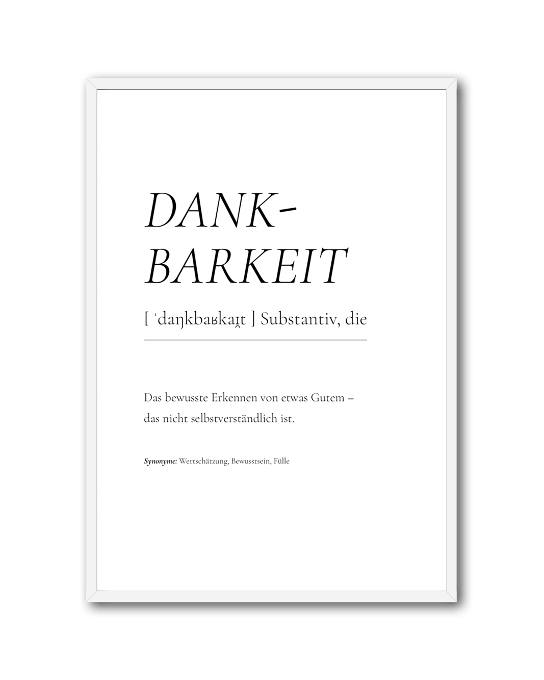 Poster "Dankbarkeit"