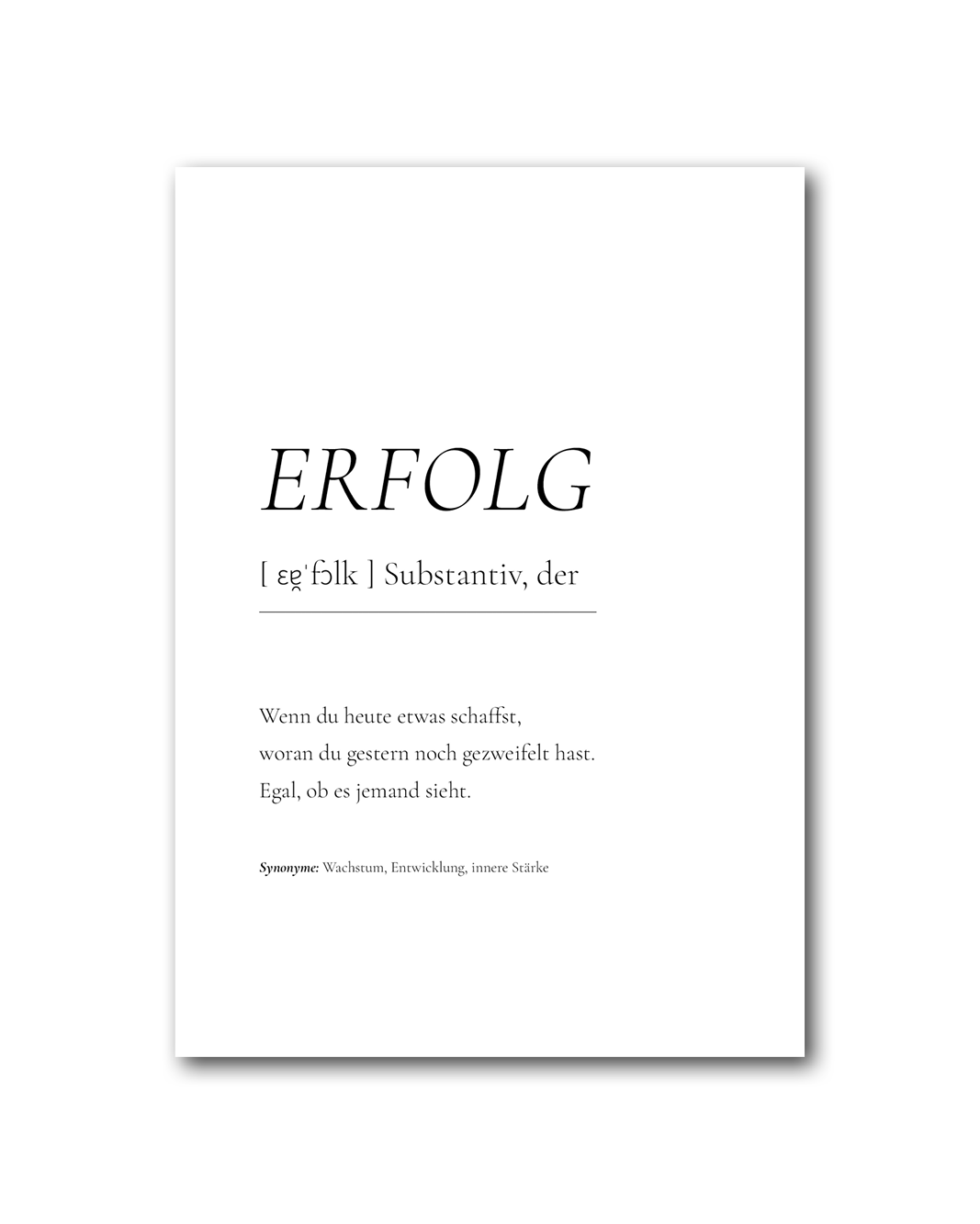 Poster "Erfolg"