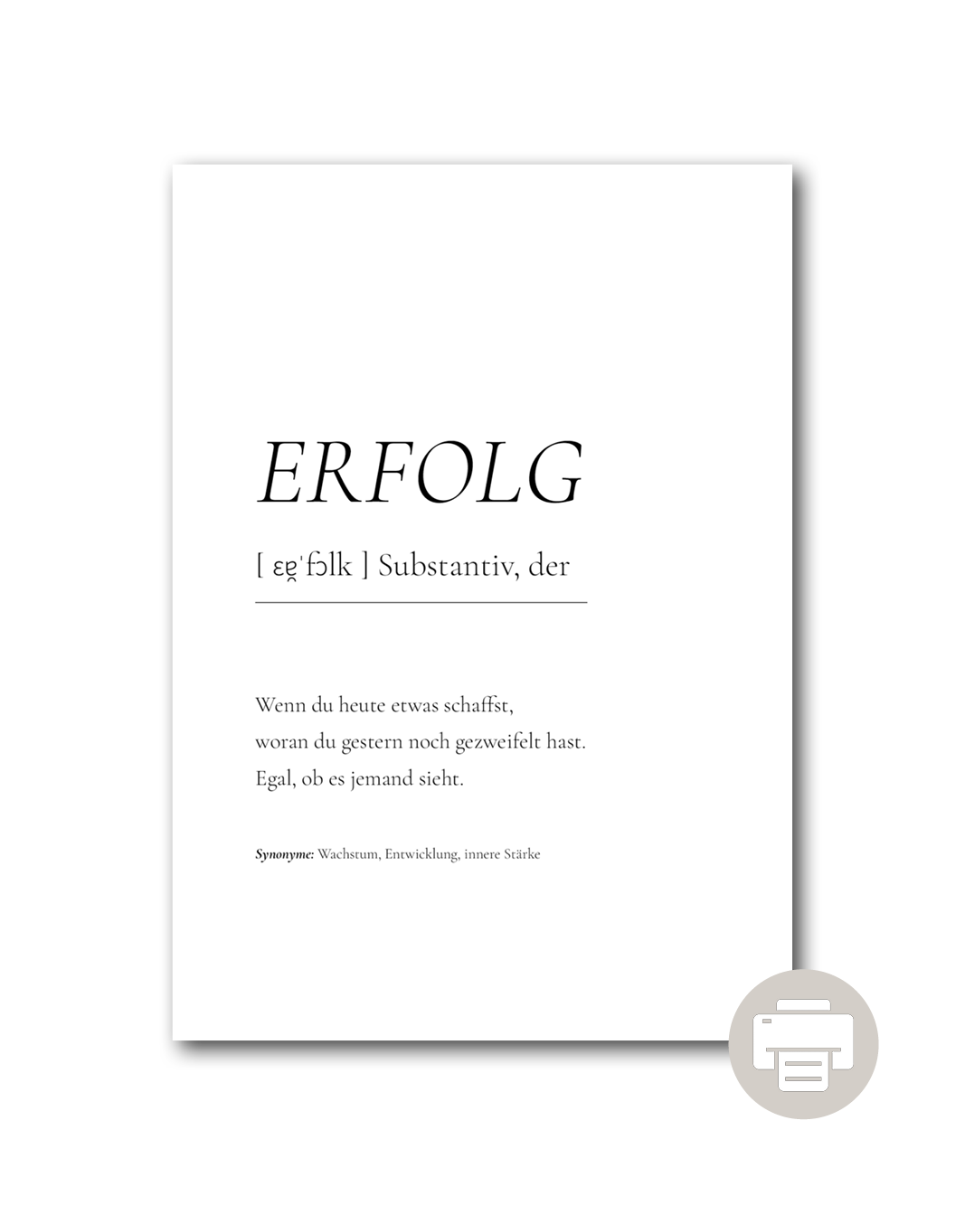 Poster "Erfolg"