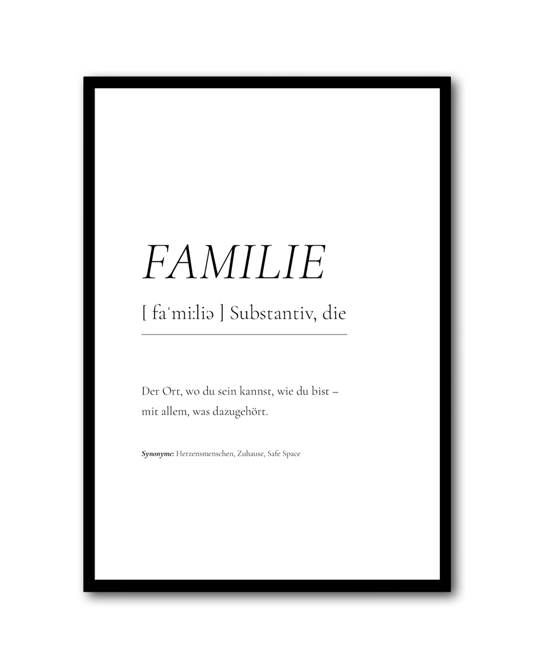 Poster "Familie"