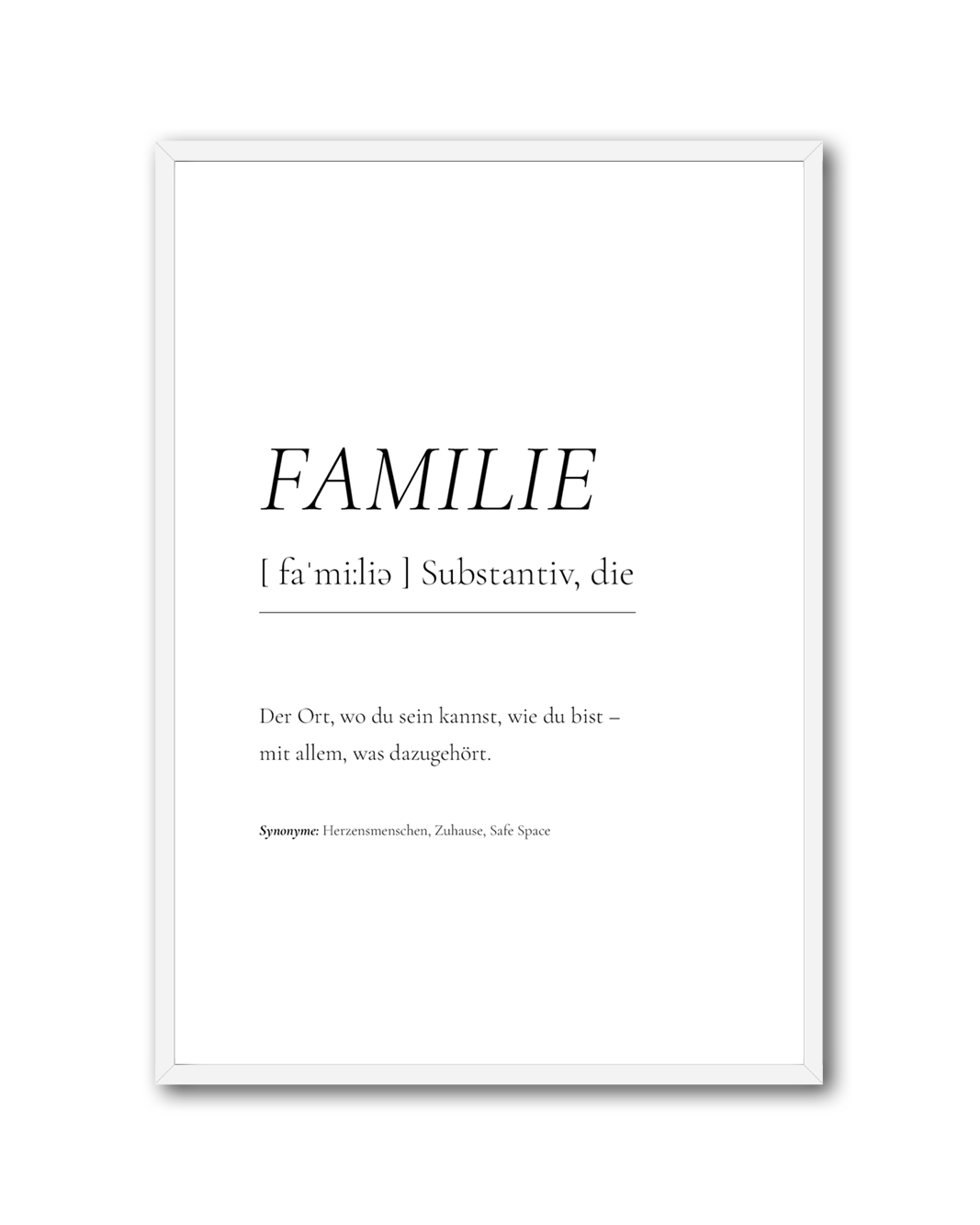 Poster "Familie"
