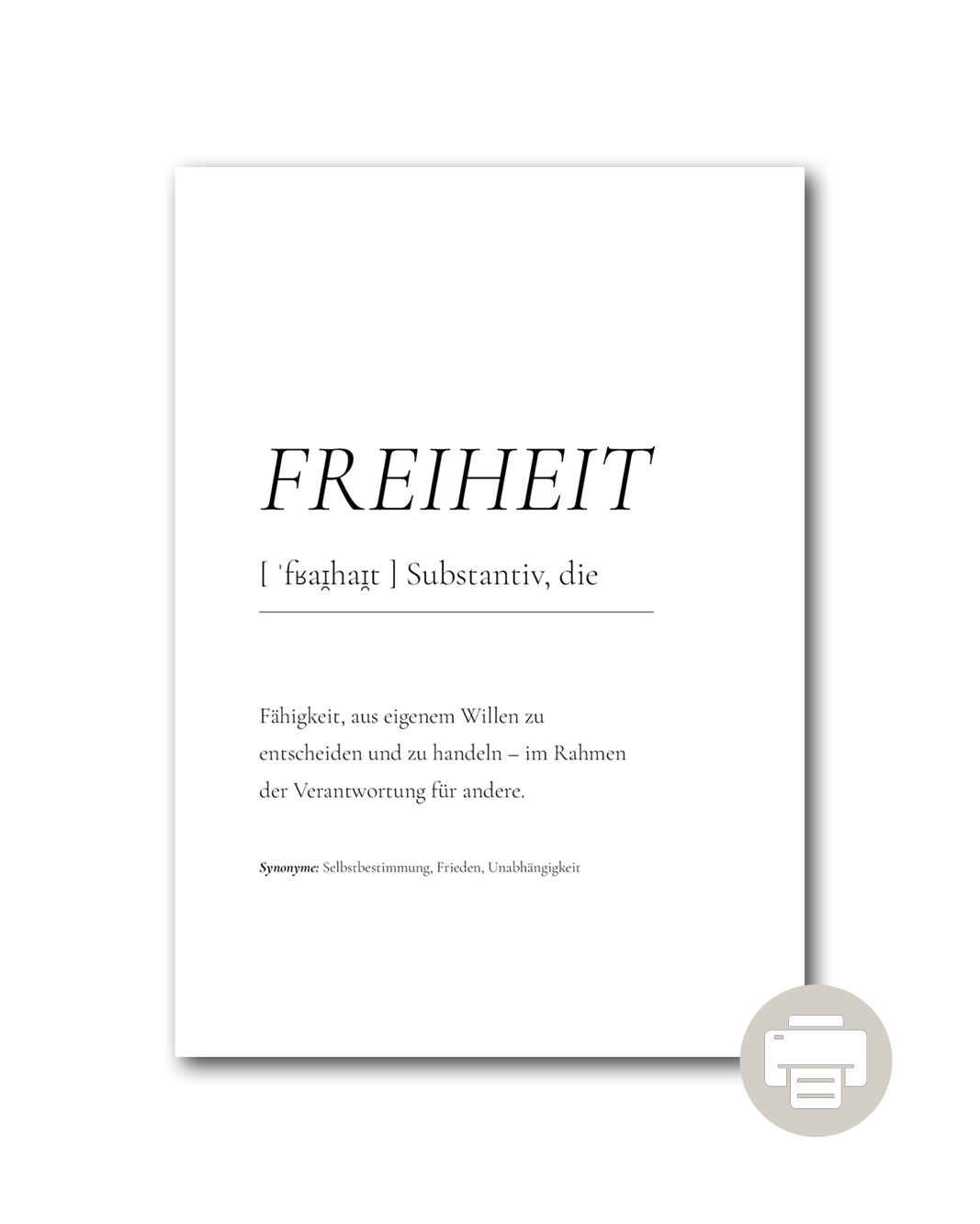 Poster "Freiheit"