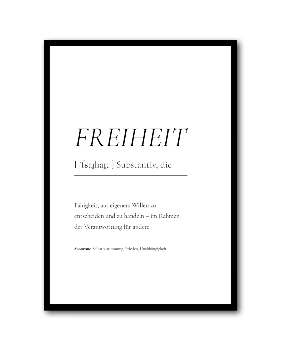 Poster "Freiheit"