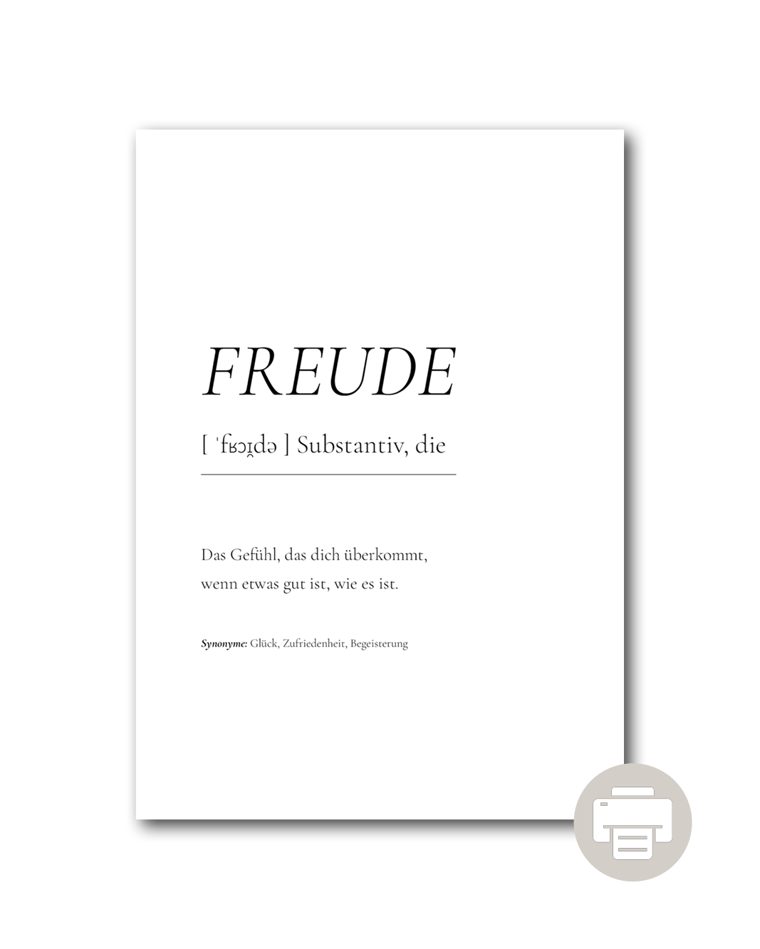 Poster "Freude"