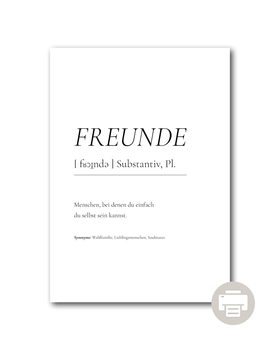 Poster "Freunde"