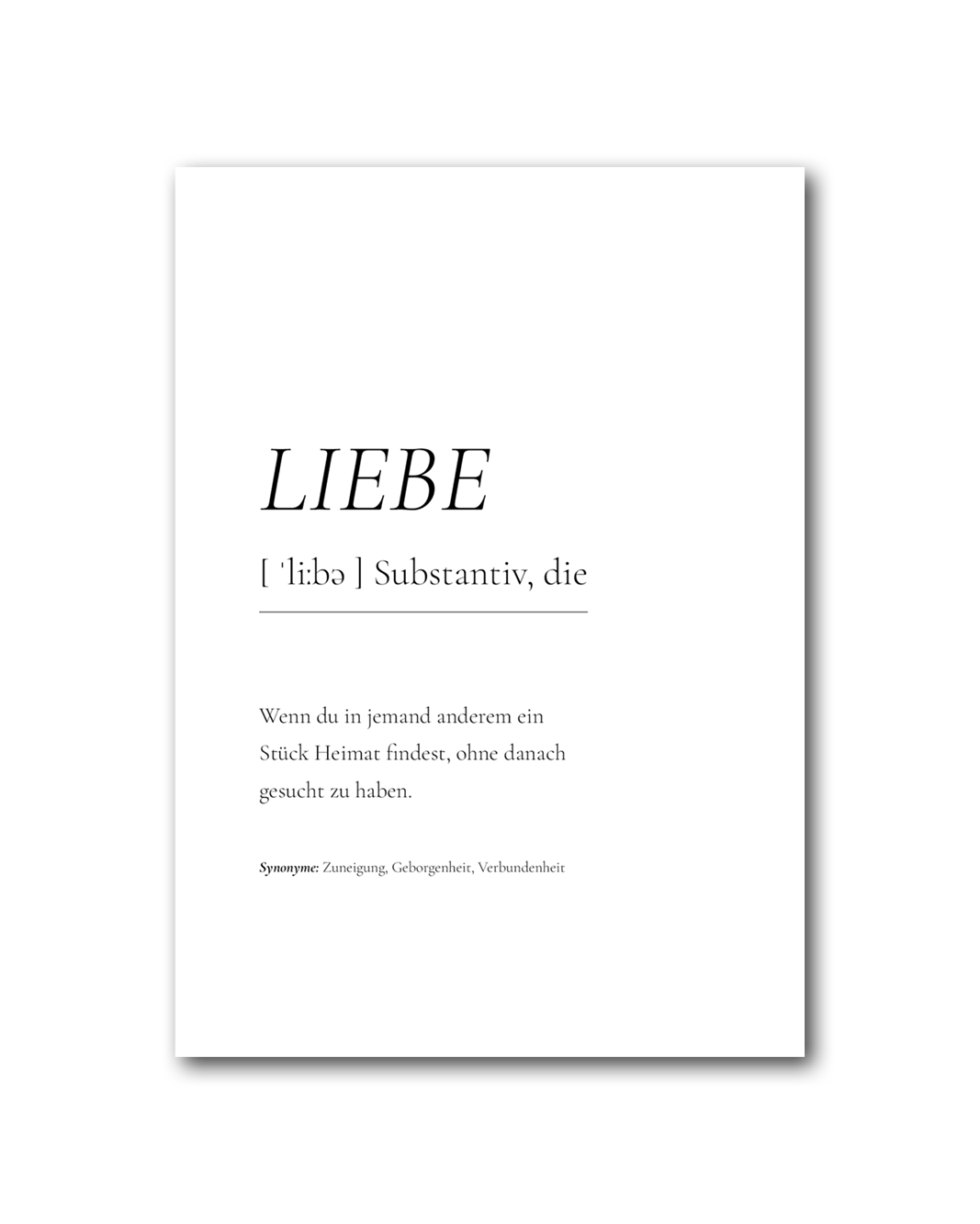 Poster "Liebe"