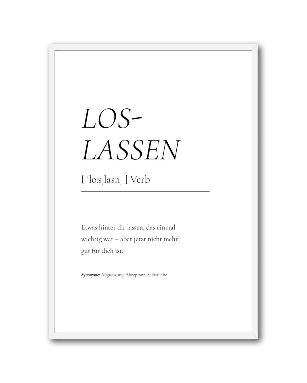 Poster "Loslassen"