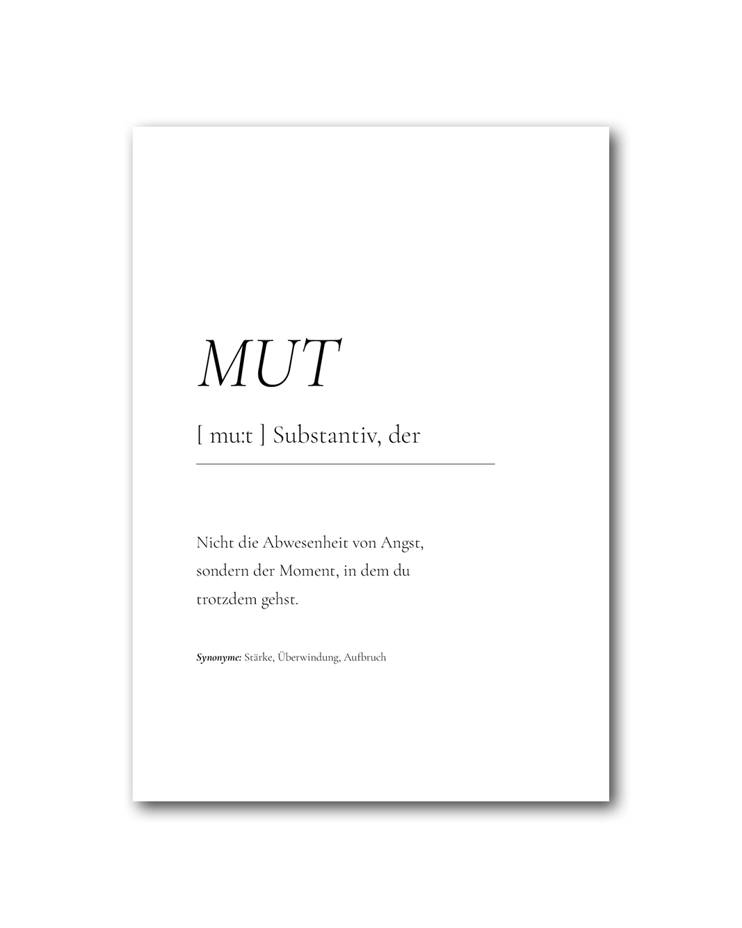 Poster "Mut"
