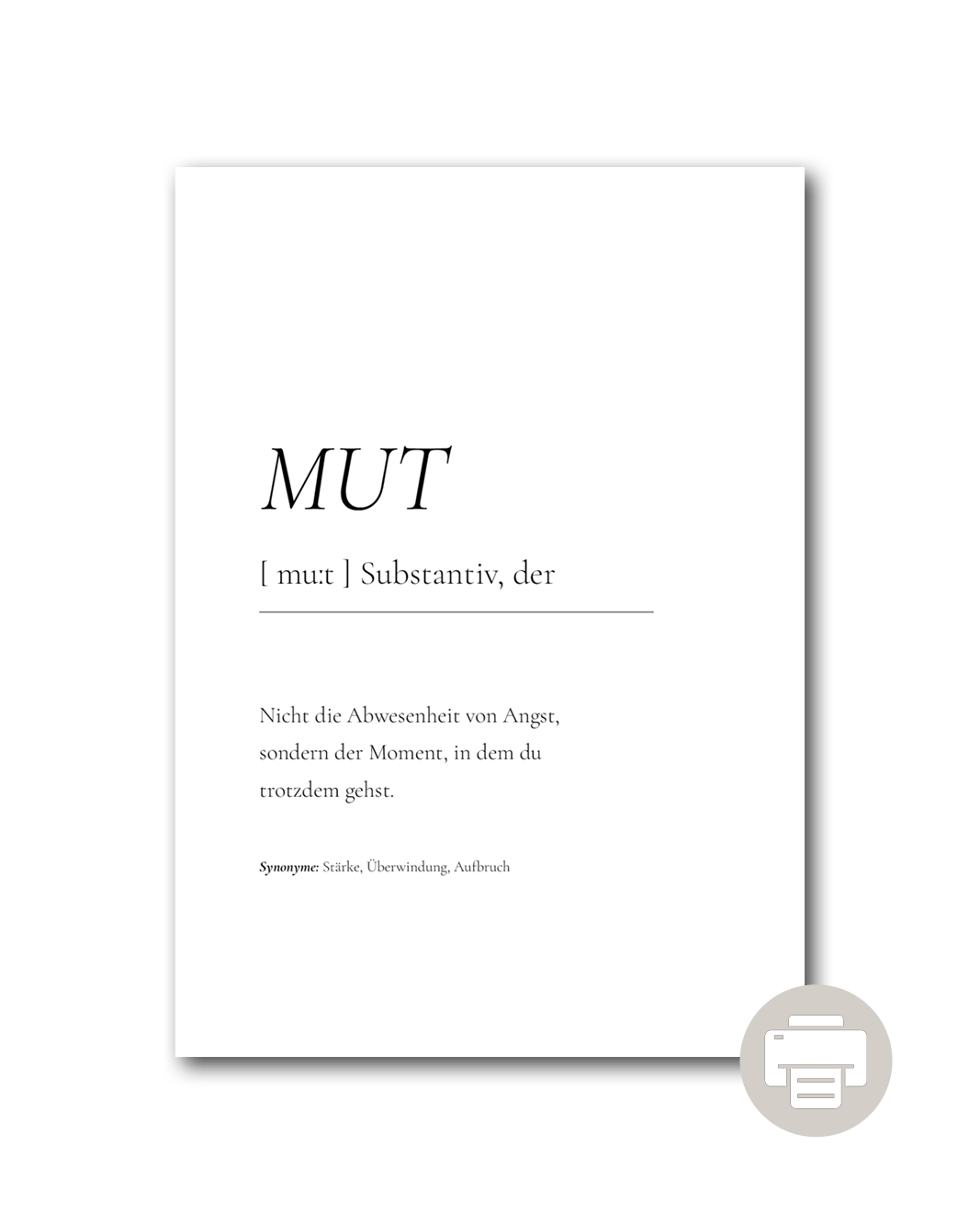 Poster "Mut"