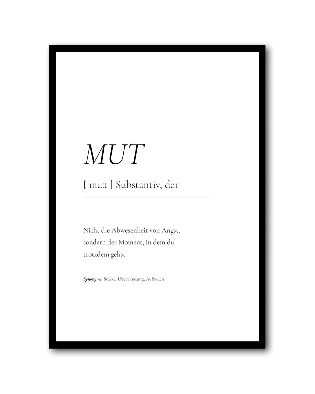 Poster "Mut"