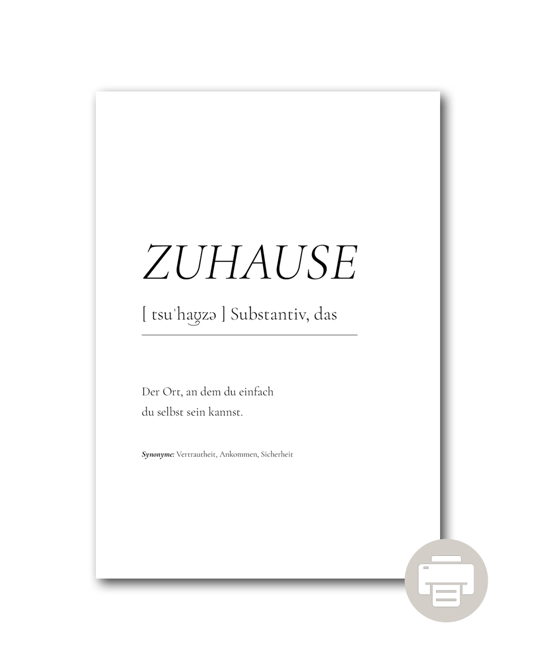 Poster "Zuhause"