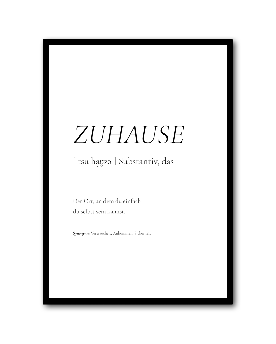 Poster "Zuhause"