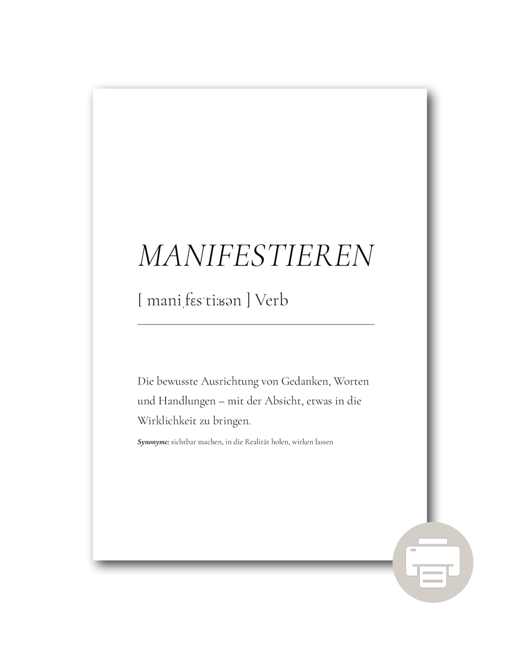 Poster "Manifestieren"