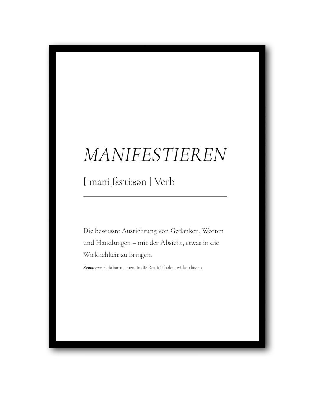 Poster "Manifestieren"