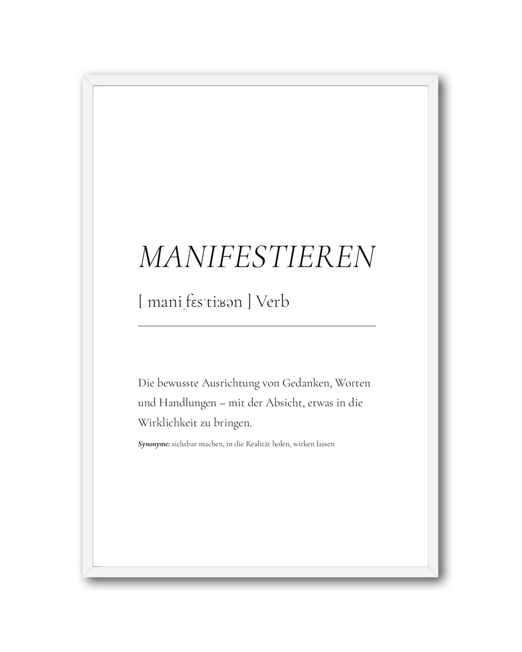 Poster "Manifestieren"
