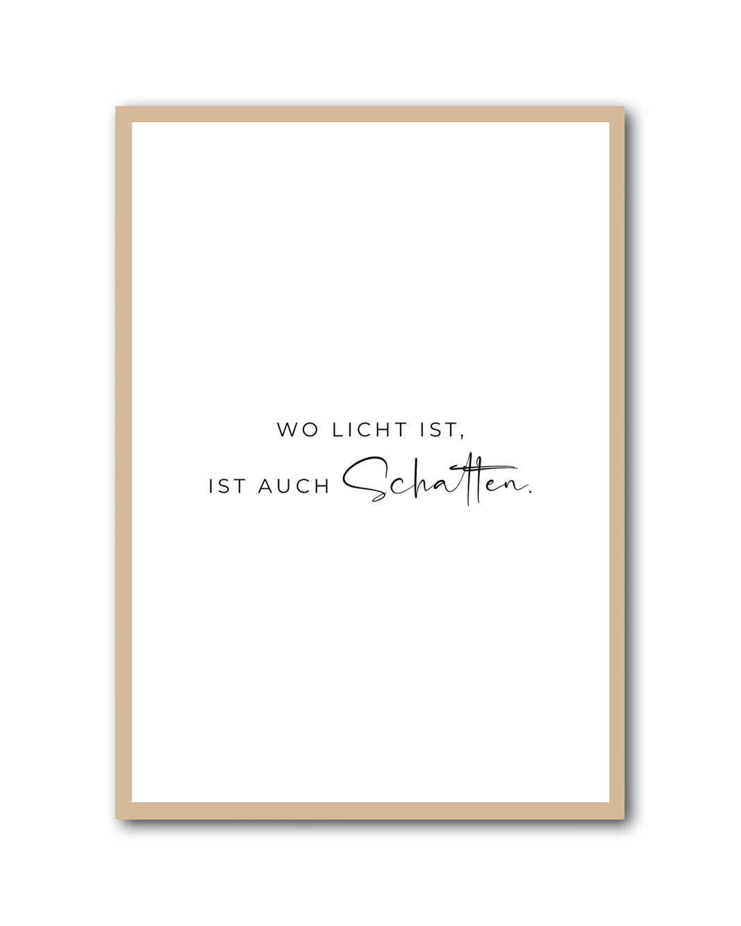 Poster "Wo Licht ist, ist auch Schatten"