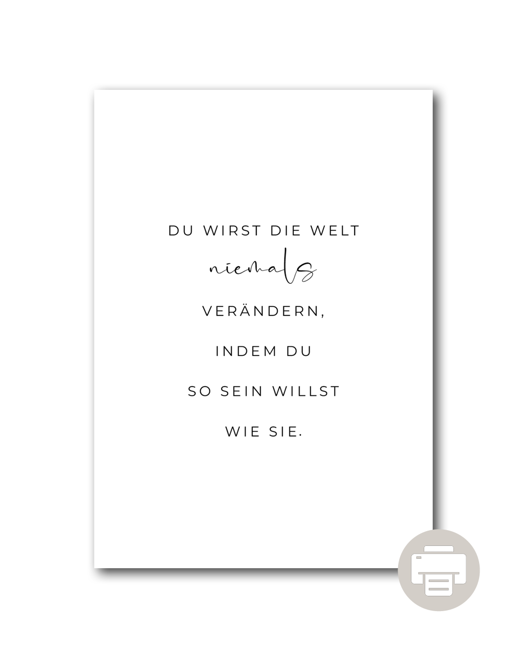 Poster "Welt verändern"