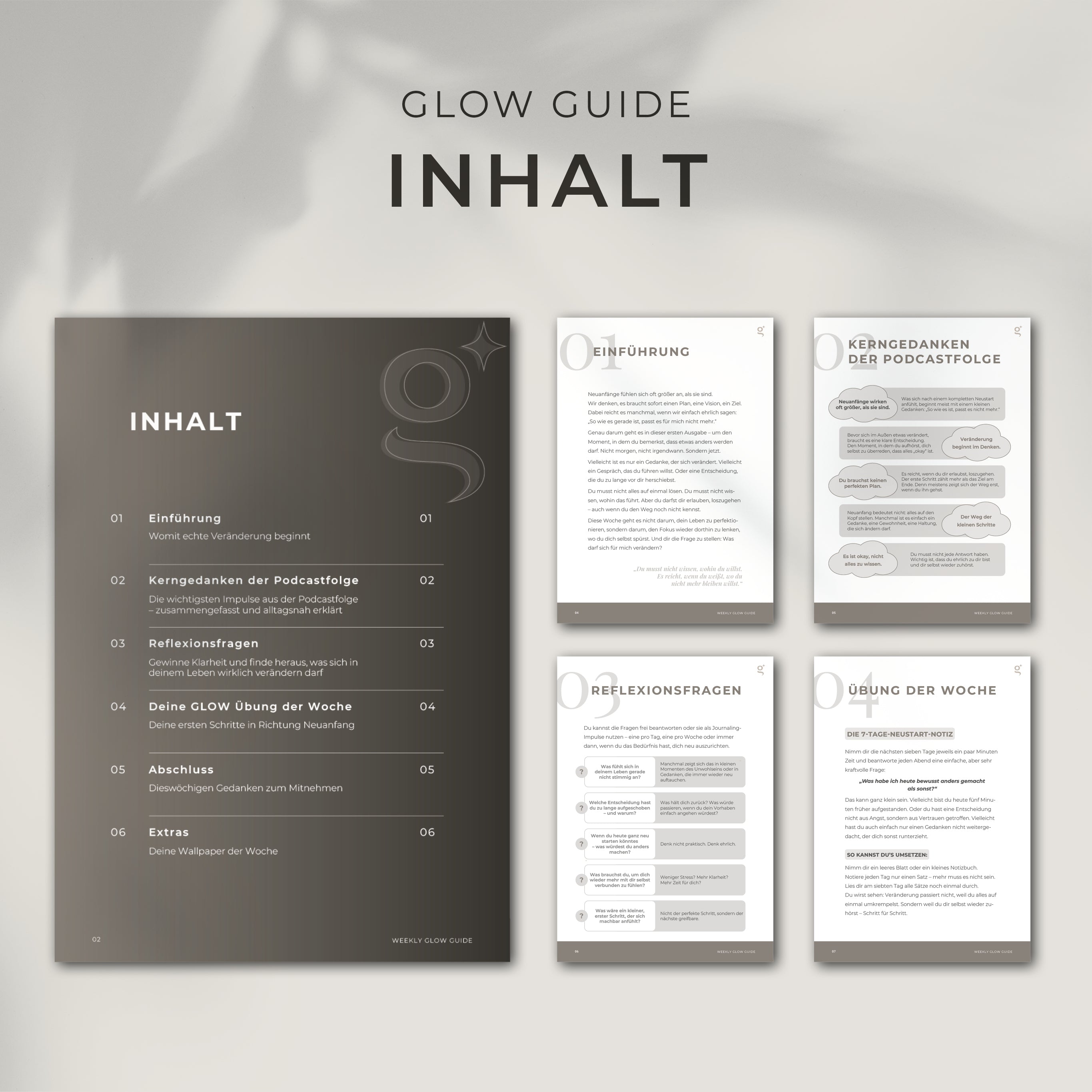 "GLOW GUIDE" – wöchentliches E-Magazin zum Podcast