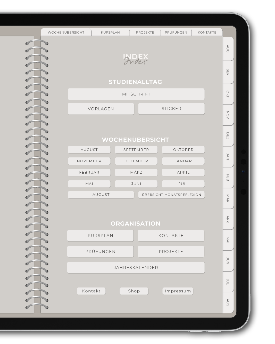 Digitaler Studienkalender 2025/2026