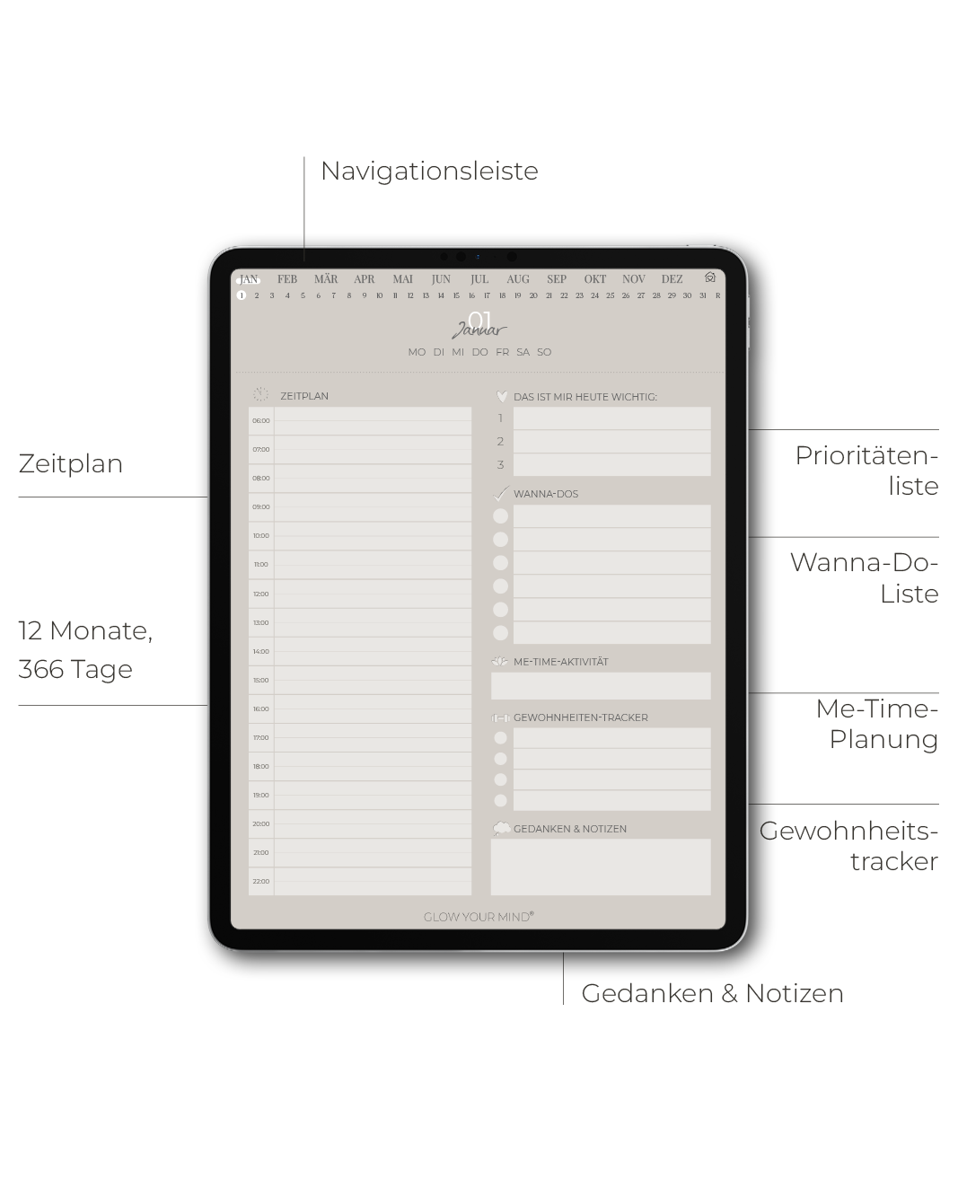 Digitaler Tagesplaner