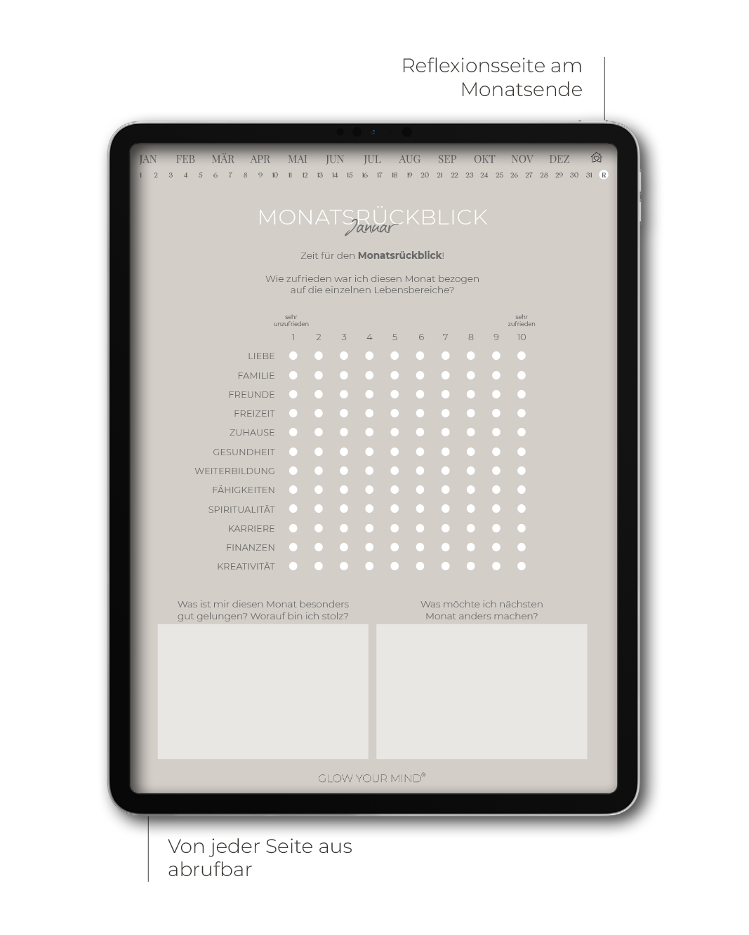 Digitaler Tagesplaner