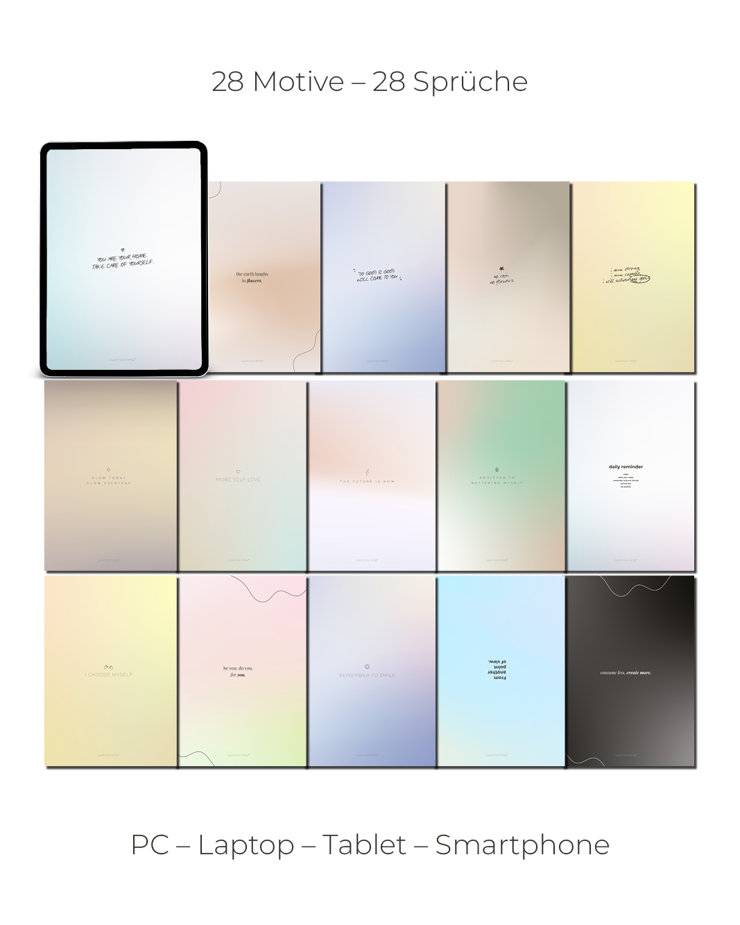 Digitale Wallpaper "Aura Motivation"