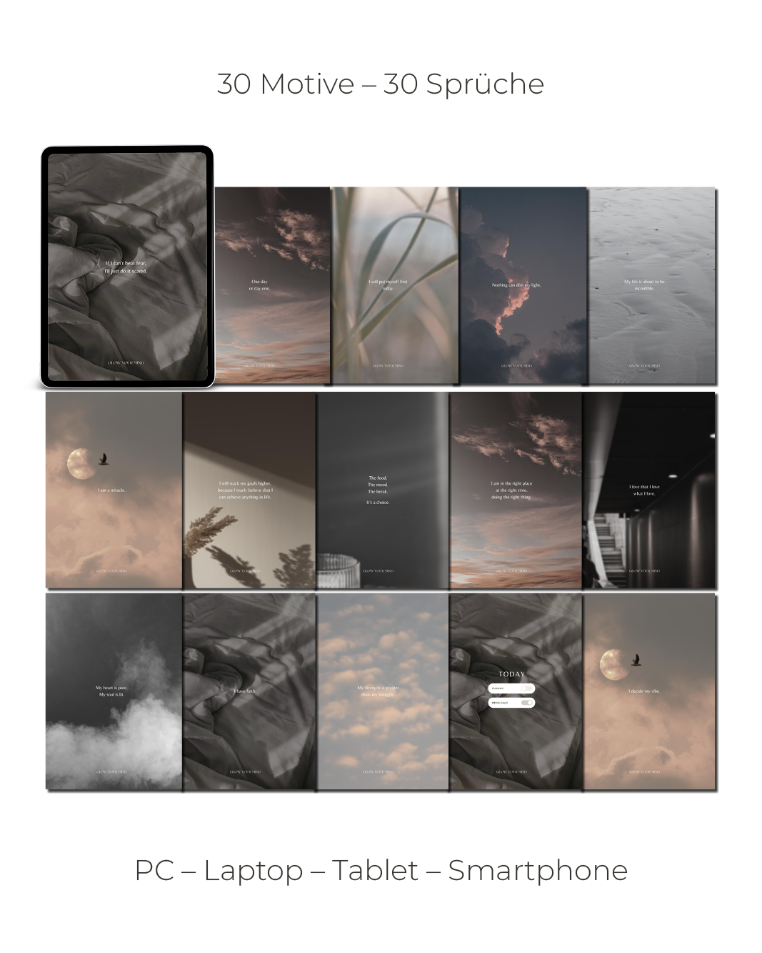 Digitale Wallpaper "Darkmood Motivation"